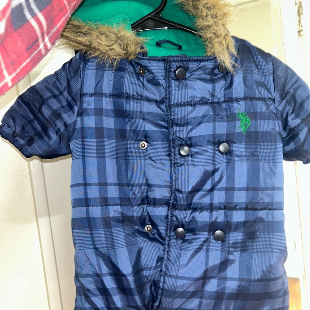 U.S. Polo Assn. Blue Plaid baby sack